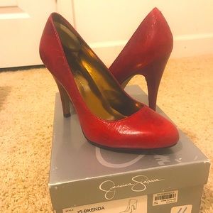 Cherry Red Jessica Simpson Pumps - image 1